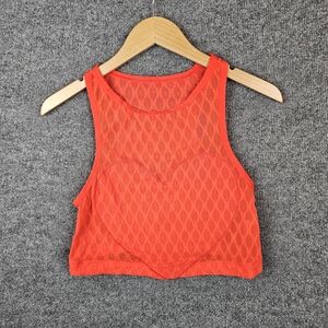 ❤️ Savage X Fenty Run 2 You Mesh Heart‎ Crop Top | Red Hot Style!